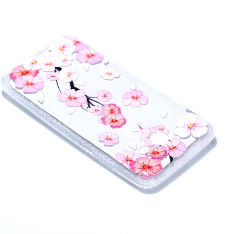 Rubberized Embossed TPU Phone Protective Back Casing for Samsung Galaxy J5 (2017) US Version - Falling Flower-4