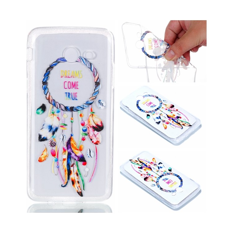 For Samsung Galaxy J5 (2017) US Version Rubberized Embossed Soft TPU Super Thin Back Casing - Dream Catcher-1