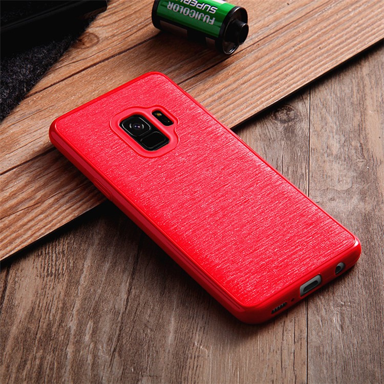 SULADA Galaxy Series Brushed TPU Cover Case for Samsung Galaxy S9 SM-G960 - Red-1