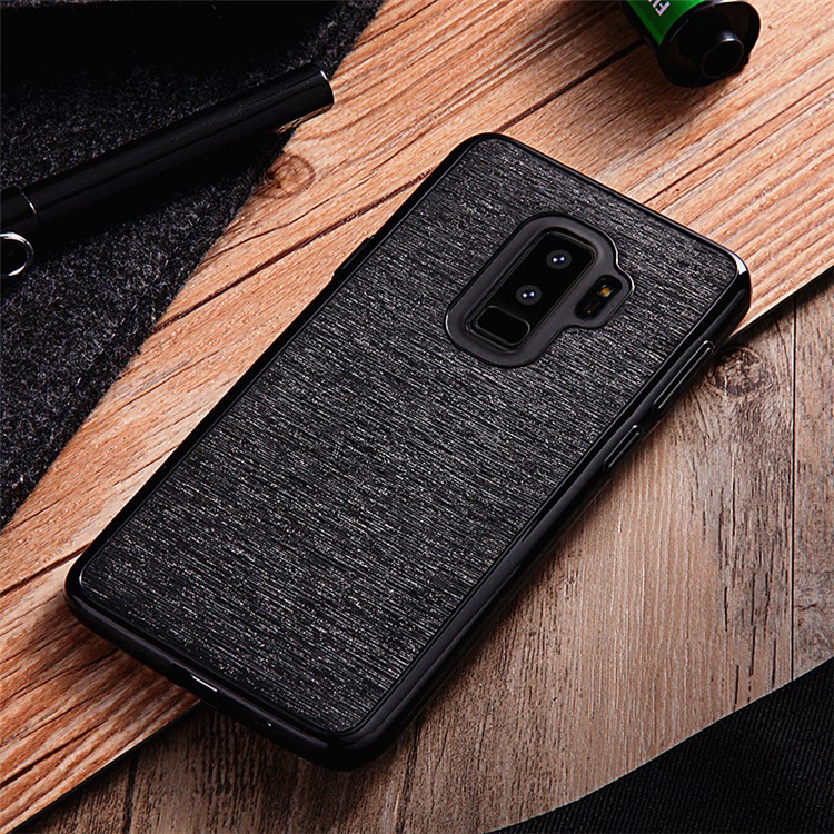 SULADA Galaxy Series Brushed TPU Cell Phone Case for Samsung Galaxy S9+ SM-G965 - Black-1