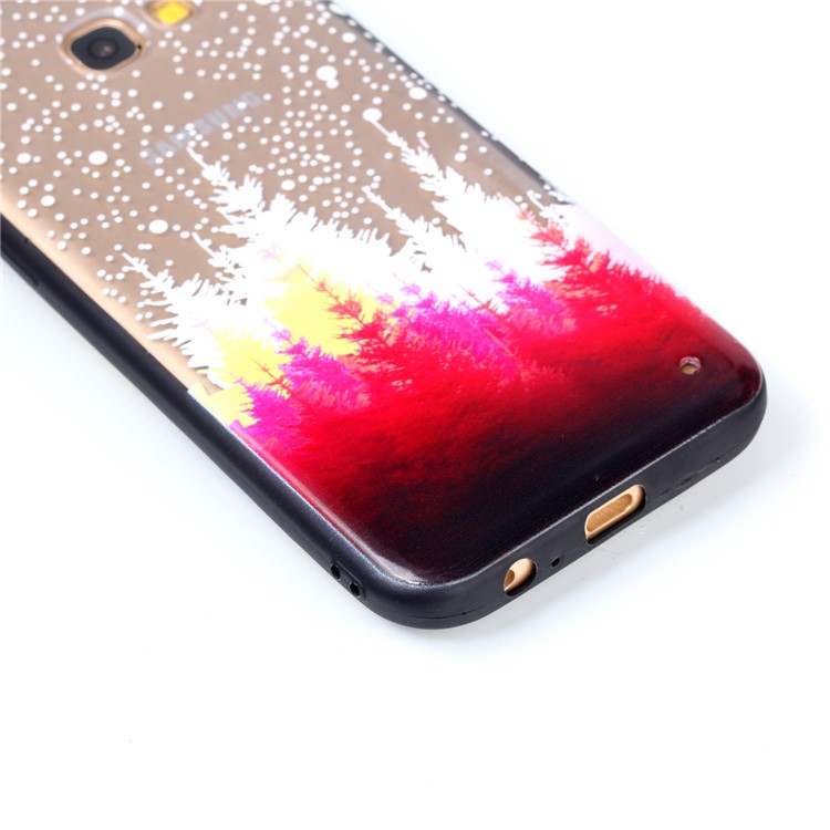 Rubberized Embossed TPU + PC Hybrid Back Phone Case for Samsung Galaxy A5 (2017) - Forests-4