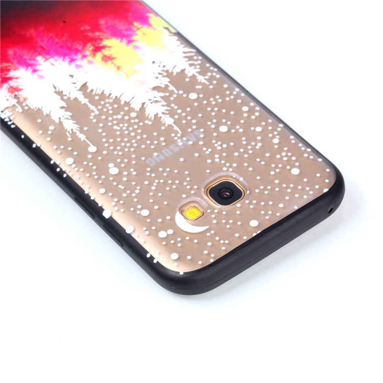 Rubberized Embossed TPU + PC Hybrid Back Phone Case for Samsung Galaxy A5 (2017) - Forests-5