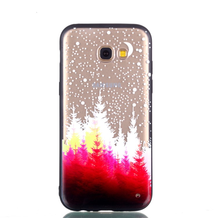 Rubberized Embossed TPU + PC Hybrid Back Phone Case for Samsung Galaxy A5 (2017) - Forests-6