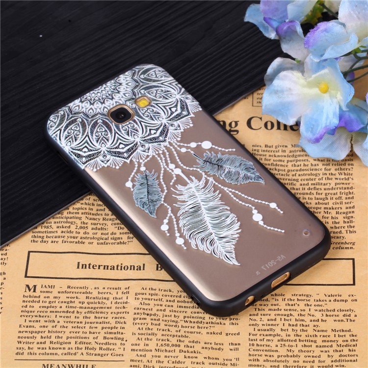 Rubberized Embossed TPU + PC Hybrid Back Phone Cover for Samsung Galaxy A5 (2017) - Dream Catcher-3