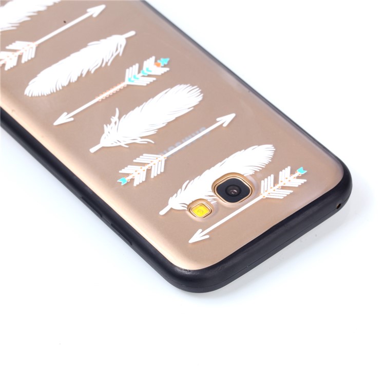 Rubberized Embossed TPU + PC Hybrid Protection Back Phone Shell for Samsung Galaxy A5 (2017) - Arrow and Feather-5