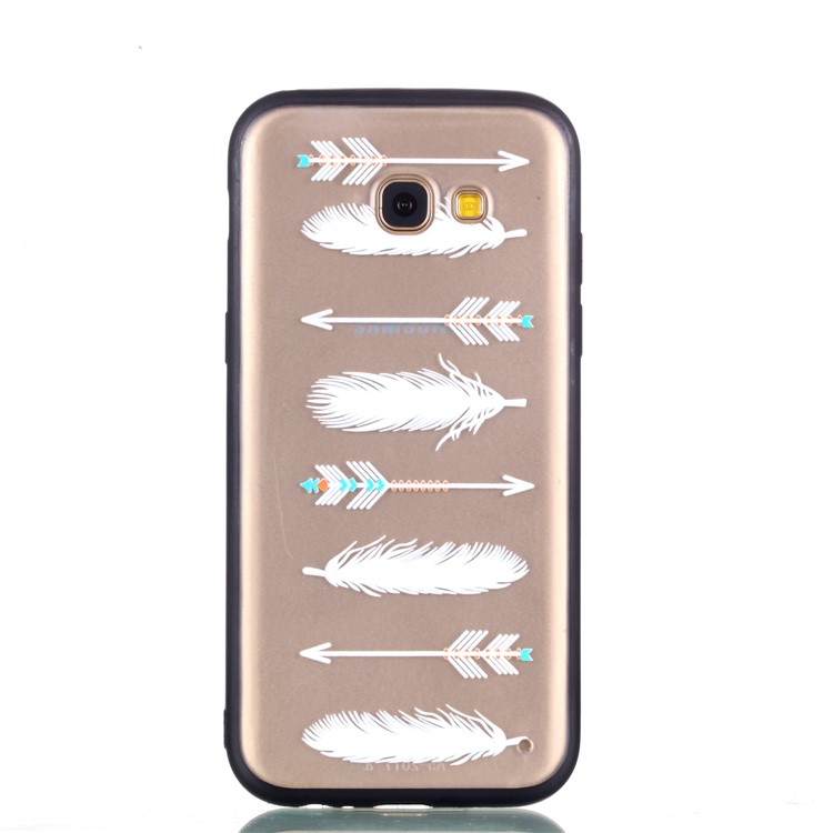 Rubberized Embossed TPU + PC Hybrid Protection Back Phone Shell for Samsung Galaxy A5 (2017) - Arrow and Feather-6