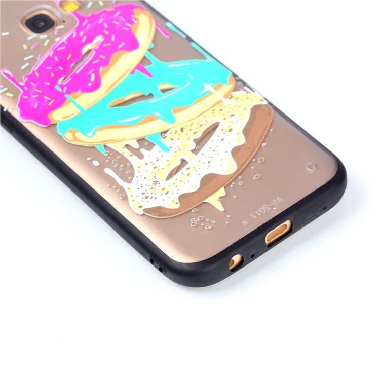 Rubberized Embossed TPU + PC Hybrid Mobile Phone Case Cover for Samsung Galaxy A5 (2017) - Donuts-4