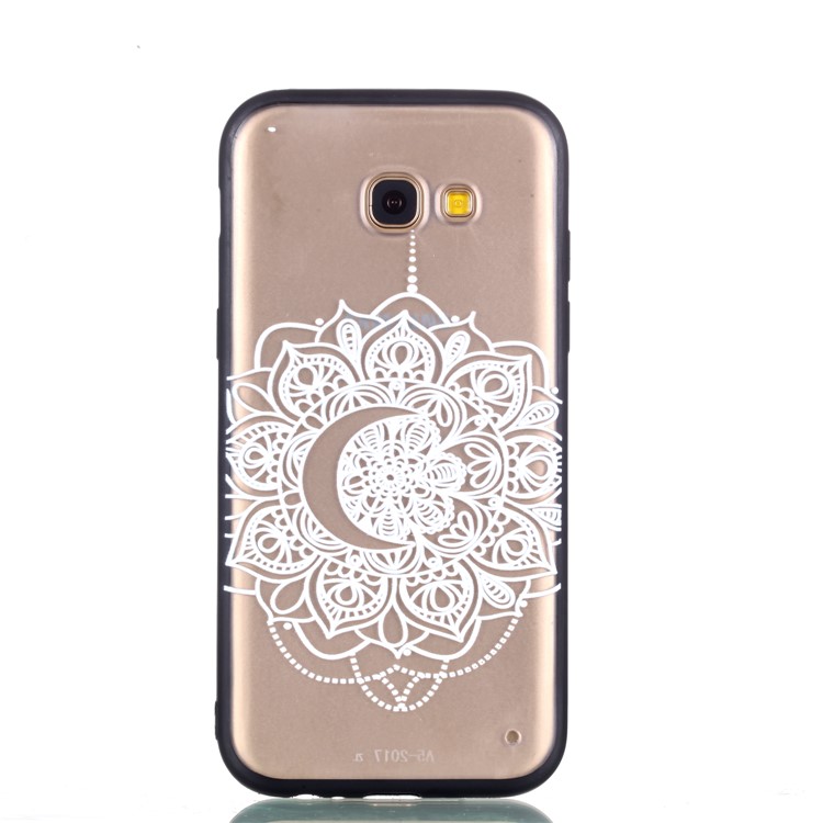Rubberized Embossed TPU + PC Hybrid Mobile Casing for Samsung Galaxy A5 (2017) - Pretty Flower-6