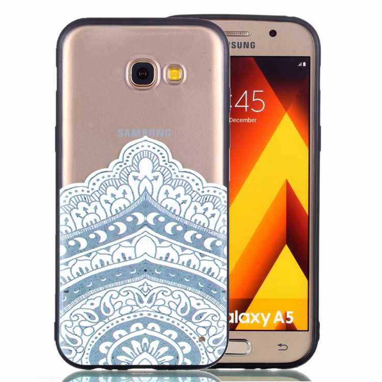 Rubberized Embossed TPU + PC Hybrid Protection Mobile Phone Case Accessory for Samsung Galaxy A5 (2017) - Mandala-2