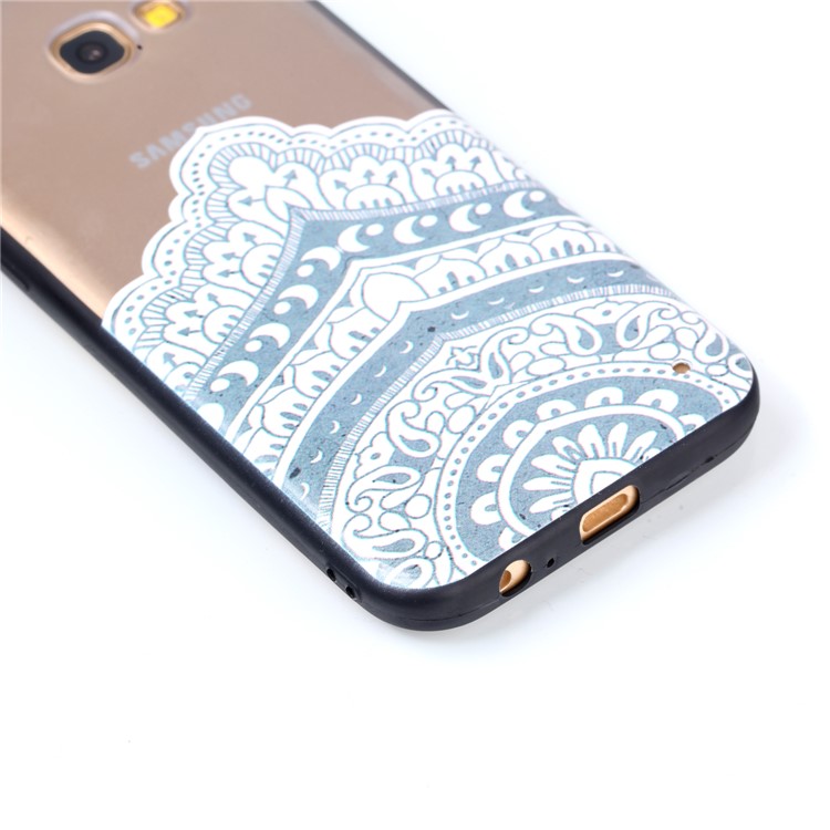 Rubberized Embossed TPU + PC Hybrid Protection Mobile Phone Case Accessory for Samsung Galaxy A5 (2017) - Mandala-4