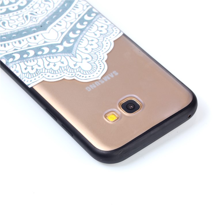 Rubberized Embossed TPU + PC Hybrid Protection Mobile Phone Case Accessory for Samsung Galaxy A5 (2017) - Mandala-5