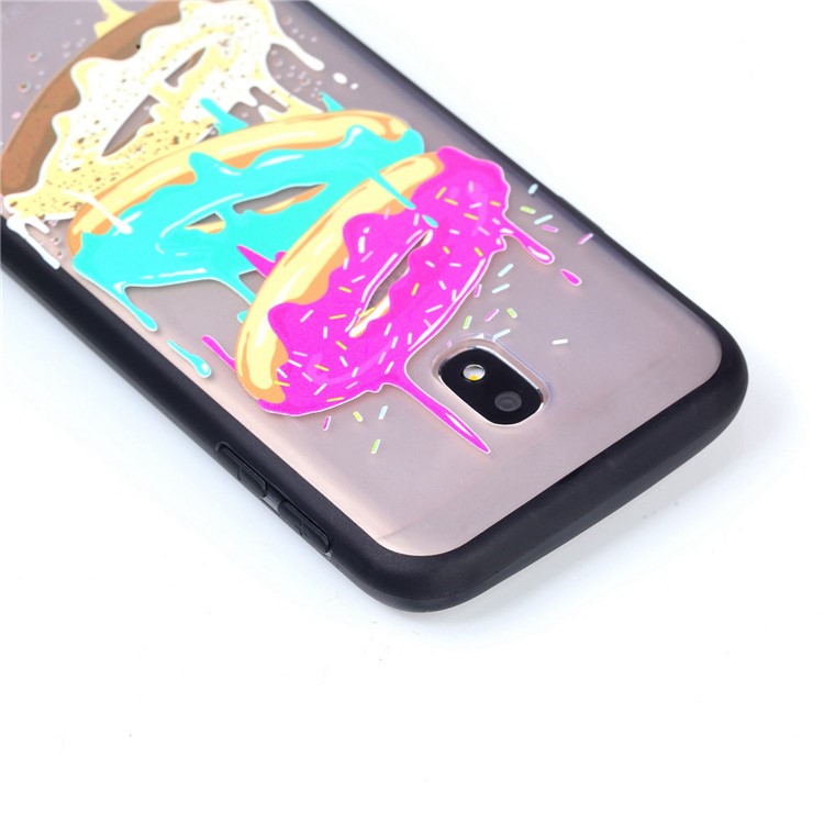 Rubberized Embossed PC + TPU Mobile Case for Samsung Galaxy J3 Pro (2017) / J3 (2017) EU Version - Donuts-6
