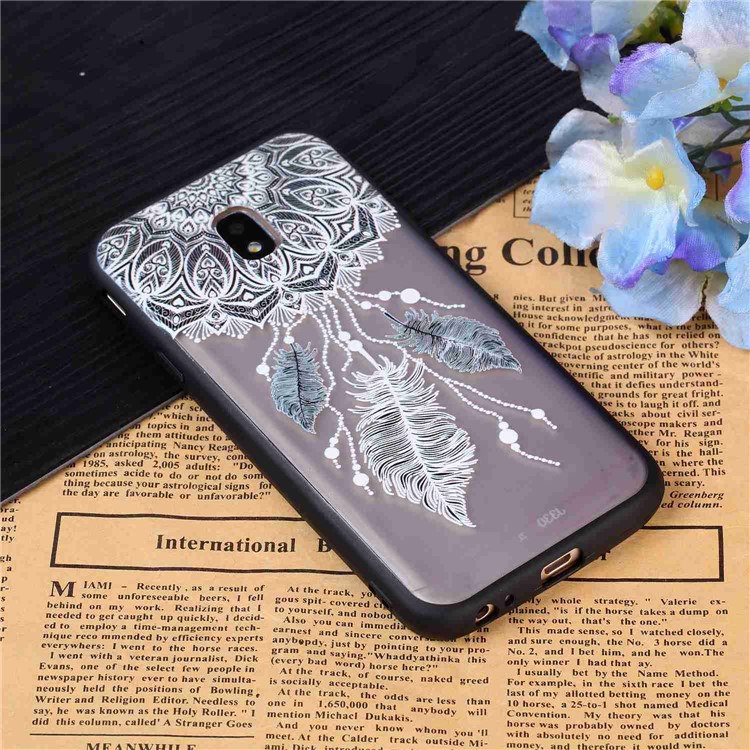 Rubberized Embossed PC + TPU Back Case for Samsung Galaxy J3 Pro (2017) / J3 (2017) EU Version - Dream Catcher-3