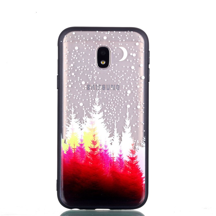 Rubberized Embossed PC + TPU Back Cover for Samsung Galaxy J3 Pro (2017) / J3 (2017) EU Version - Forests-4