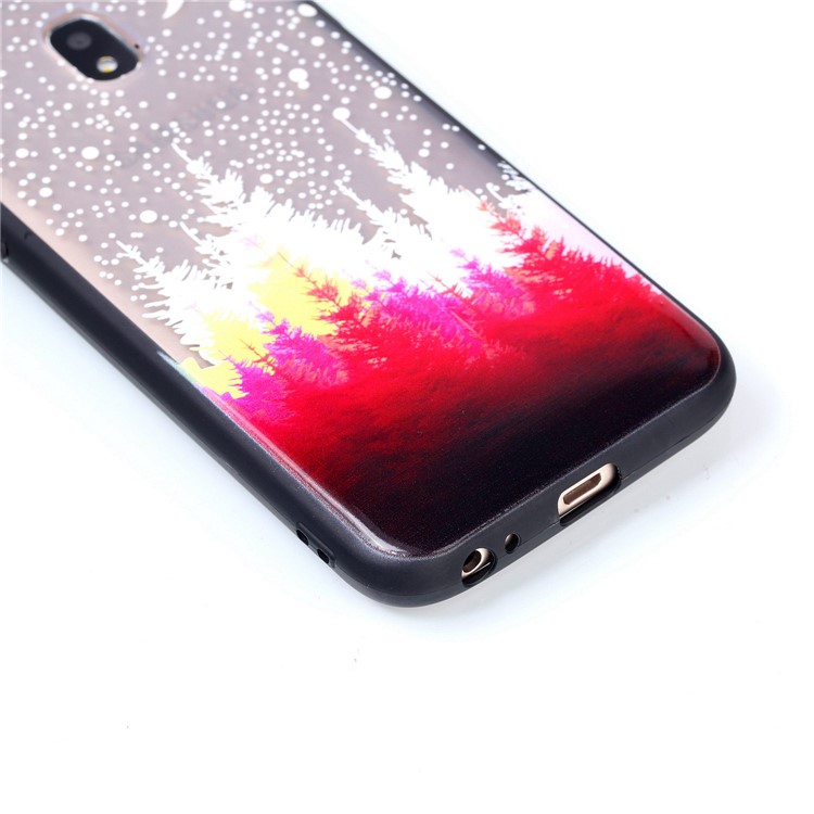 Rubberized Embossed PC + TPU Back Cover for Samsung Galaxy J3 Pro (2017) / J3 (2017) EU Version - Forests-5