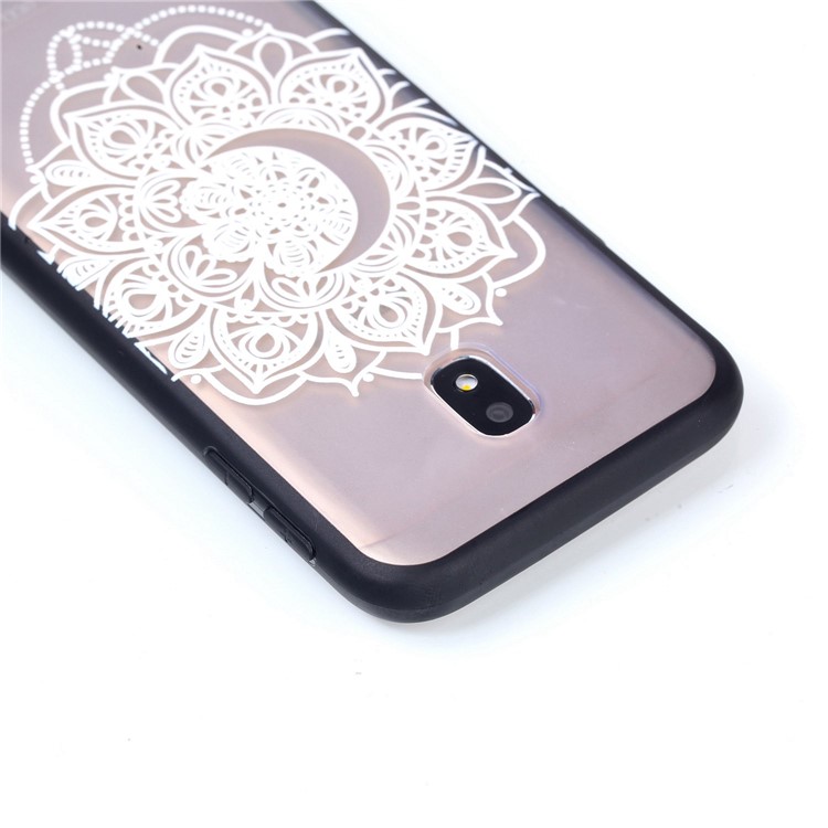 Rubberized Embossed PC + TPU Hybrid Case for Samsung Galaxy J3 Pro (2017) / J3 (2017) EU Version - Pretty Flower-6