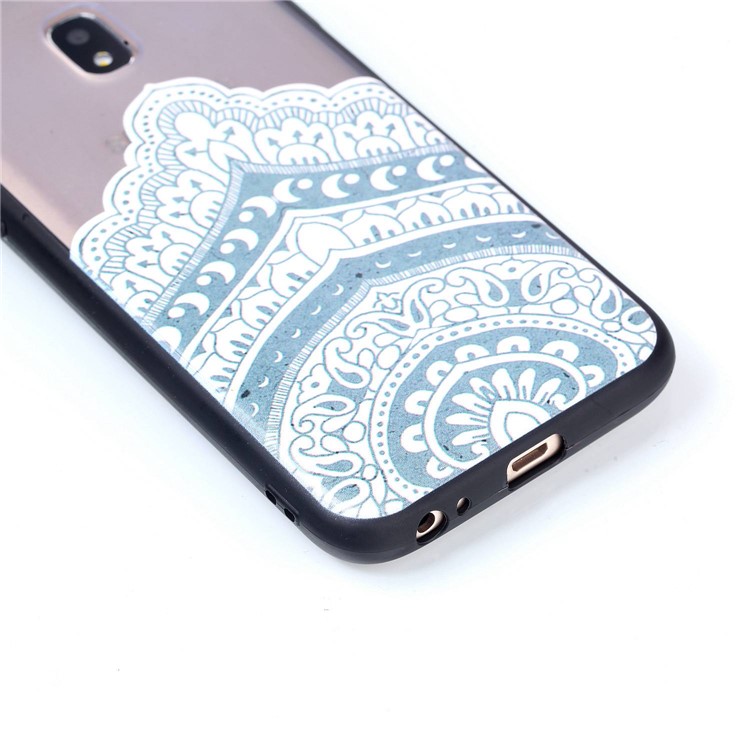 Rubberized PC + TPU Embossed Case for Samsung Galaxy J3 Pro (2017) / J3 (2017) EU Version - Mandala-5