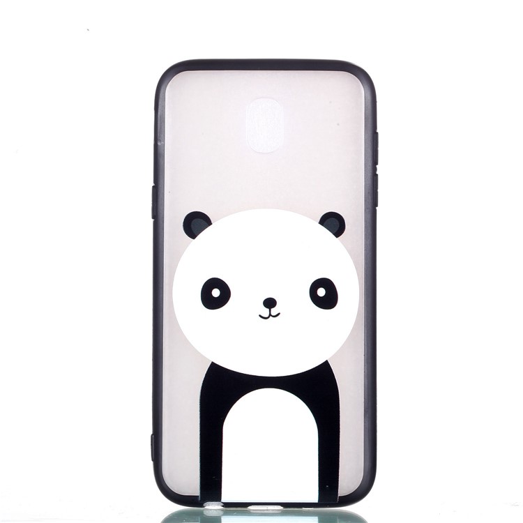 Rubberized Embossed PC TPU Hybrid Lightweight Mobile Phone Case for Samsung Galaxy J5 (2017) / J5 Pro (2017) EU Version - Panda-4