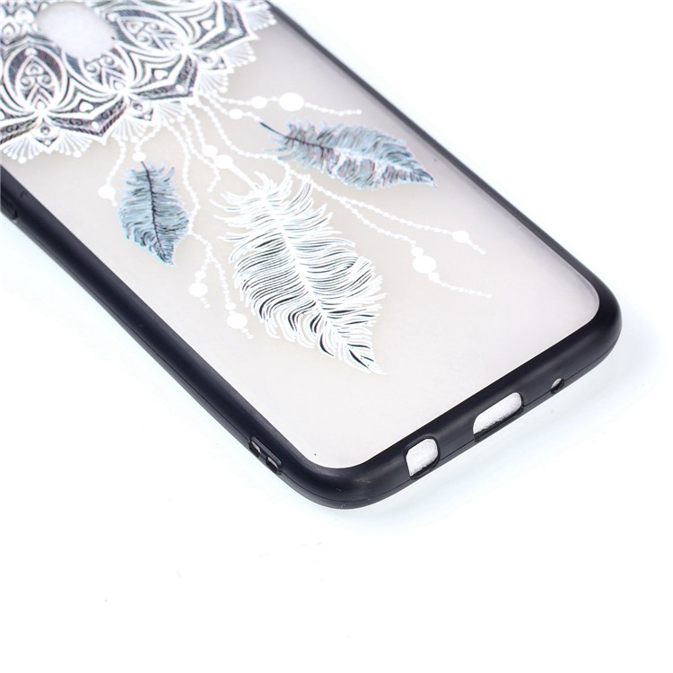 Rubberized Embossed PC TPU Hybrid Cellphone Shell for Samsung Galaxy J5 (2017) / J5 Pro (2017) EU Version - Feathers-5