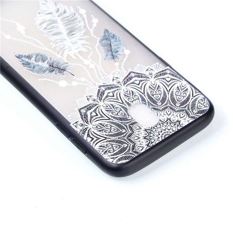 Rubberized Embossed PC TPU Hybrid Cellphone Shell for Samsung Galaxy J5 (2017) / J5 Pro (2017) EU Version - Feathers-6