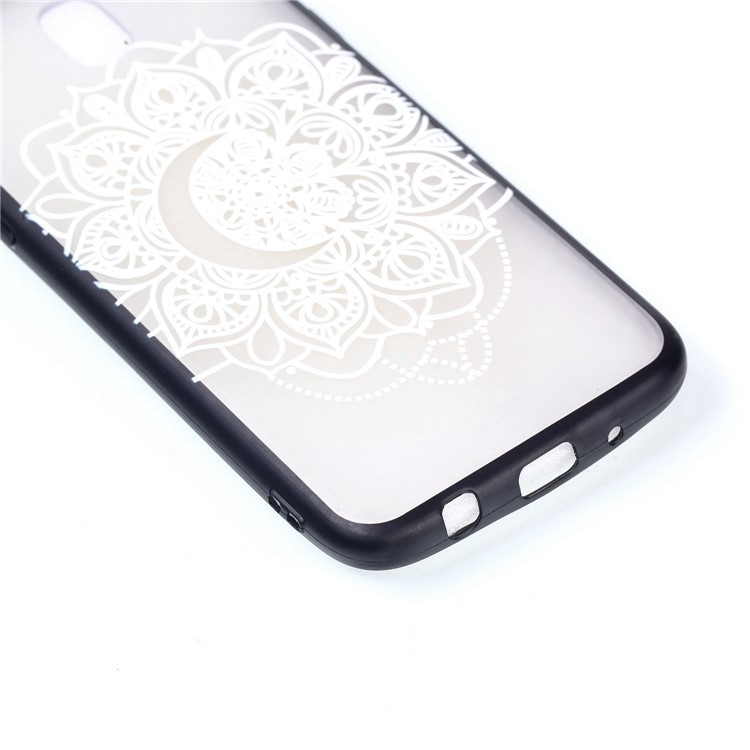 Rubberized Embossed PC + TPU Phone Lightweight Shell Case for Samsung Galaxy J7 (2017) EU Version / J7 Pro (2017) - Pretty Flower-5