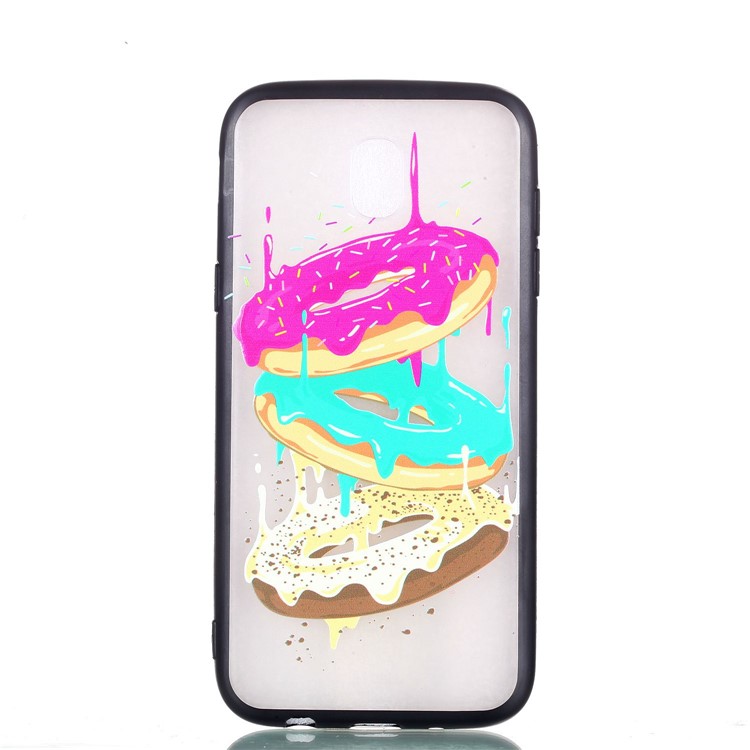 For Samsung Galaxy J7 (2017) EU Version / J7 Pro (2017) Rubberized Embossed PC + TPU Hybrid Back Phone Cover - Cookies-4