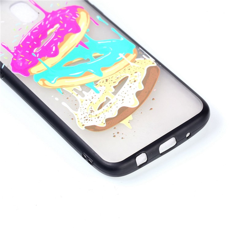 For Samsung Galaxy J7 (2017) EU Version / J7 Pro (2017) Rubberized Embossed PC + TPU Hybrid Back Phone Cover - Cookies-5