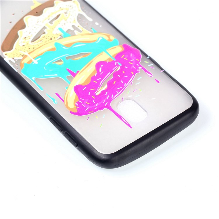 For Samsung Galaxy J7 (2017) EU Version / J7 Pro (2017) Rubberized Embossed PC + TPU Hybrid Back Phone Cover - Cookies-6
