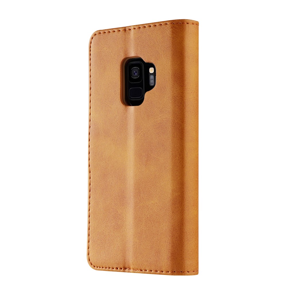 LC.IMEEKE PU Leather Protection Mobile Casing for Samsung Galaxy S9 SM-G960 - Brown-2