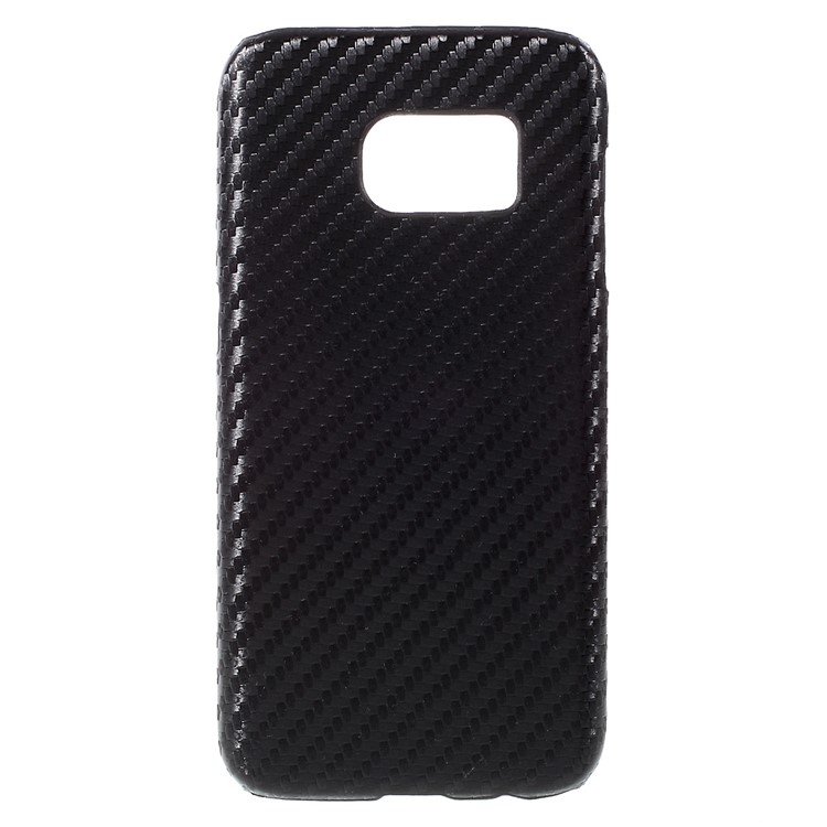 Carbon Fiber Leather Coated Hard Case for Samsung Galaxy S7 - Black-1