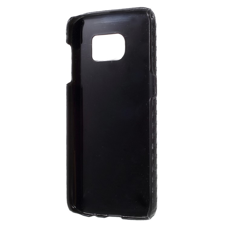Carbon Fiber Leather Coated Hard Case for Samsung Galaxy S7 - Black-2