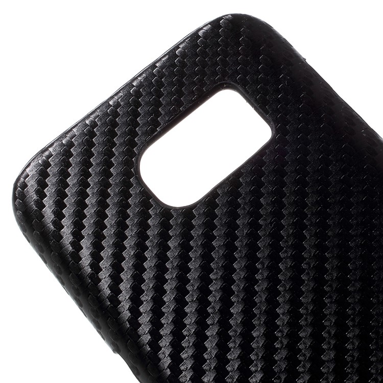 Carbon Fiber Leather Coated Hard Case for Samsung Galaxy S7 - Black-4