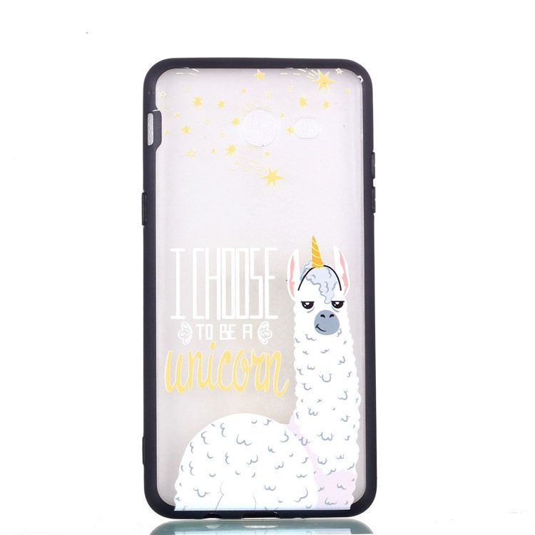 Embossment Pattern Rubberized TPU + PC Hybrid Case for Samsung Galaxy J3 (2016) / J3 J320 (US Version) - I Choose to Be a Unicorn-5