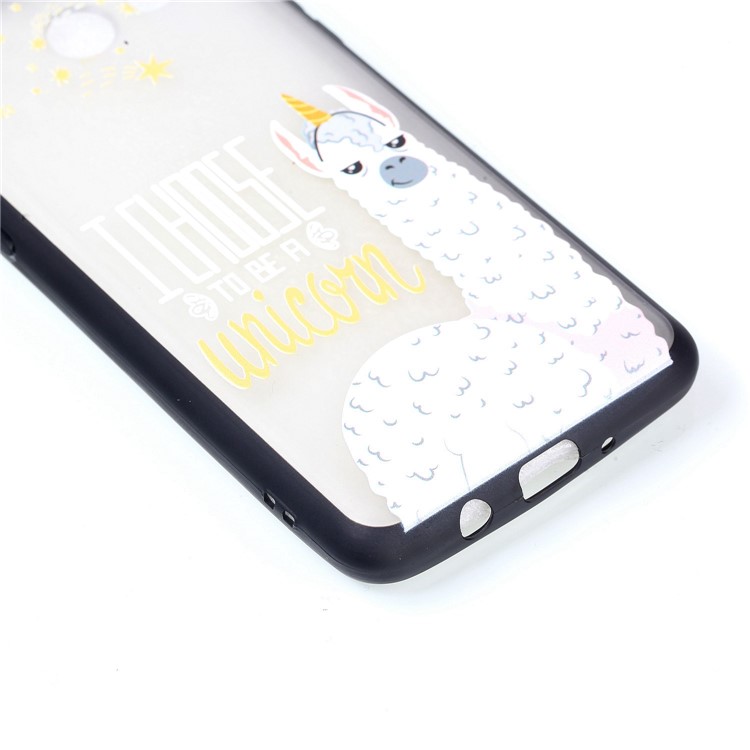 Embossment Pattern Rubberized TPU + PC Hybrid Case for Samsung Galaxy J3 (2016) / J3 J320 (US Version) - I Choose to Be a Unicorn-6