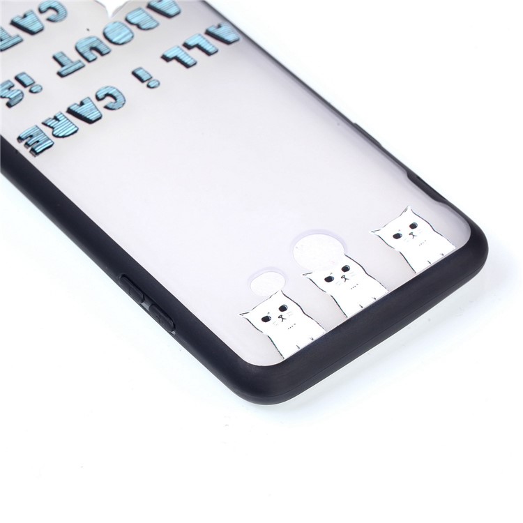 Embossment Pattern Rubberized TPU + PC Hybrid Shell for Samsung Galaxy J3 (2016) / J3 J320 (US Version) - Cats-6