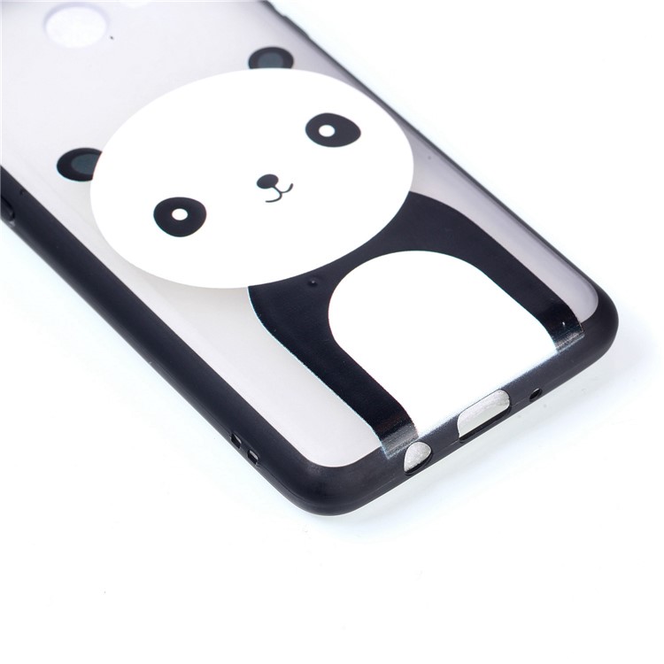 Embossment Pattern Rubberized TPU + PC Hybrid Cover Shell for Samsung Galaxy J3 (2016) / J3 J320 (US Version) - Panda-5