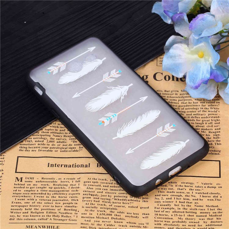 Embossment Pattern Rubberized TPU + PC Combo Phone Case for Samsung Galaxy J3 (2016) / J3 J320 (US Version) - Feather and Arrow-3