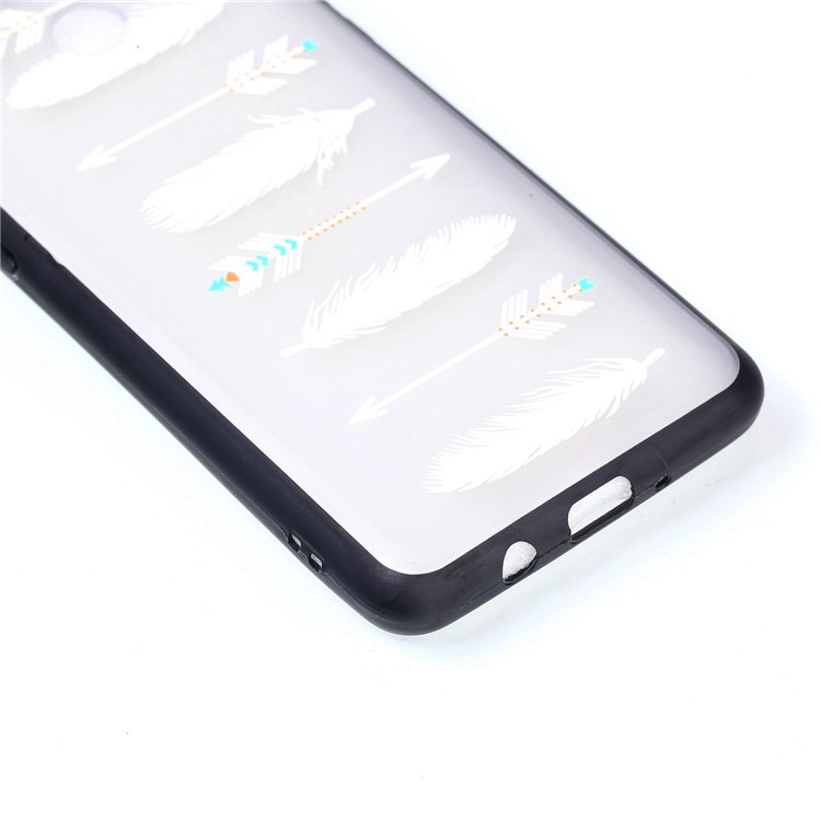 Embossment Pattern Rubberized TPU + PC Combo Phone Case for Samsung Galaxy J3 (2016) / J3 J320 (US Version) - Feather and Arrow-5