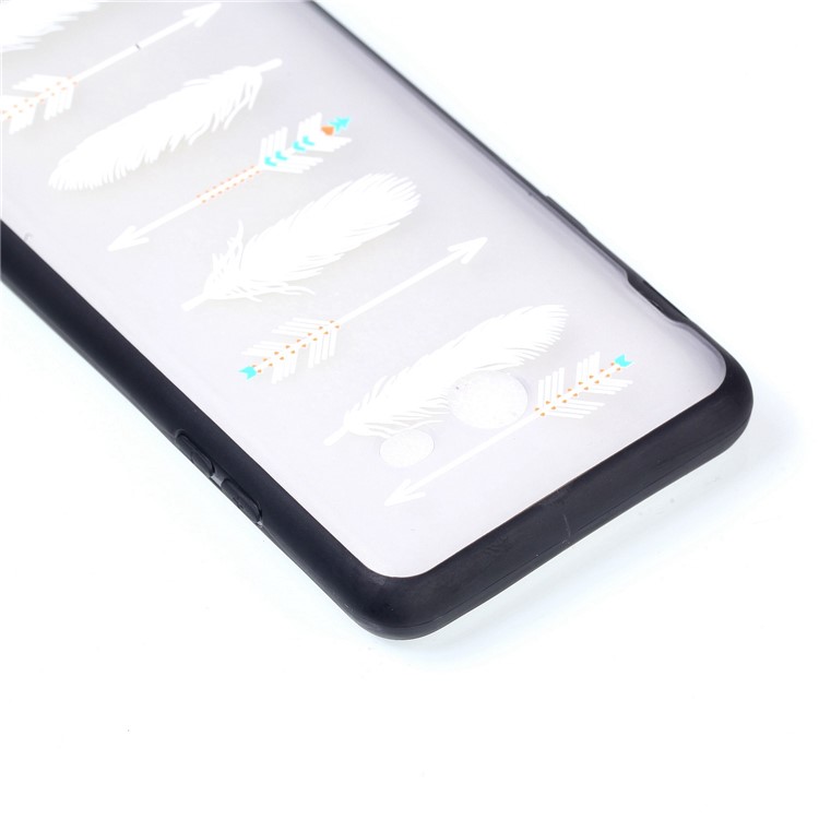Embossment Pattern Rubberized TPU + PC Combo Phone Case for Samsung Galaxy J3 (2016) / J3 J320 (US Version) - Feather and Arrow-6