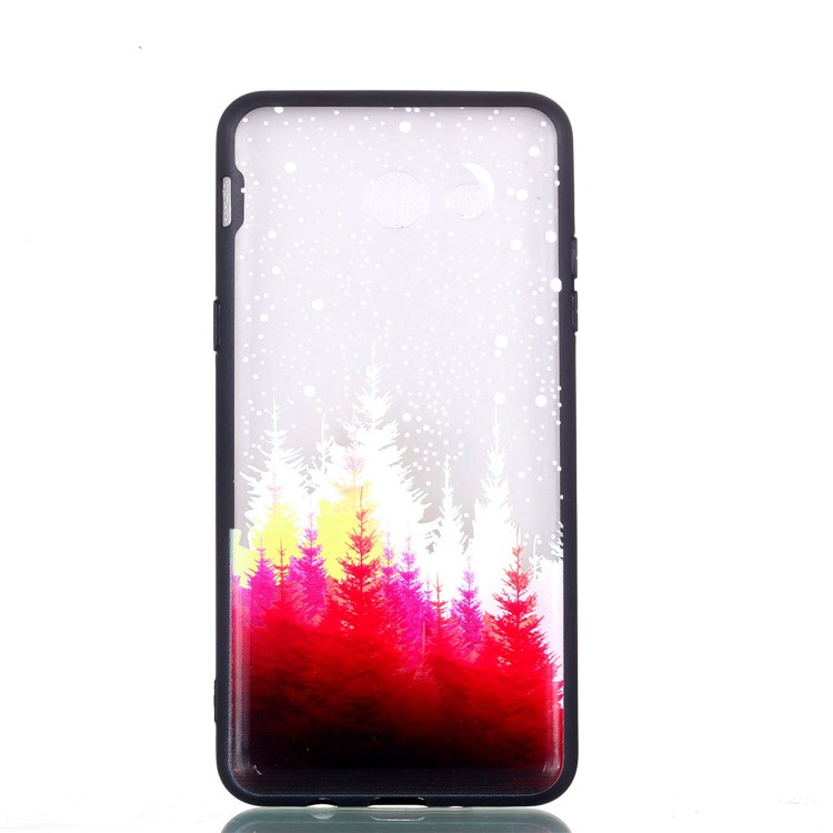 Embossment Pattern Rubberized TPU + PC Hybrid Case Phone Shell for Samsung Galaxy J3 (2016) / J3 J320 (US Version) - Forest-4