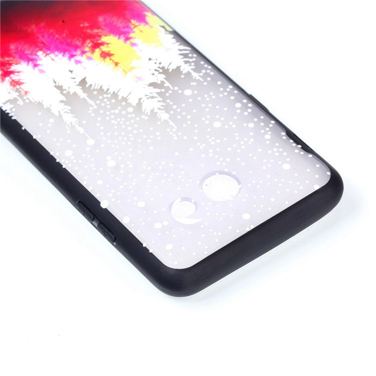 Embossment Pattern Rubberized TPU + PC Hybrid Case Phone Shell for Samsung Galaxy J3 (2016) / J3 J320 (US Version) - Forest-6