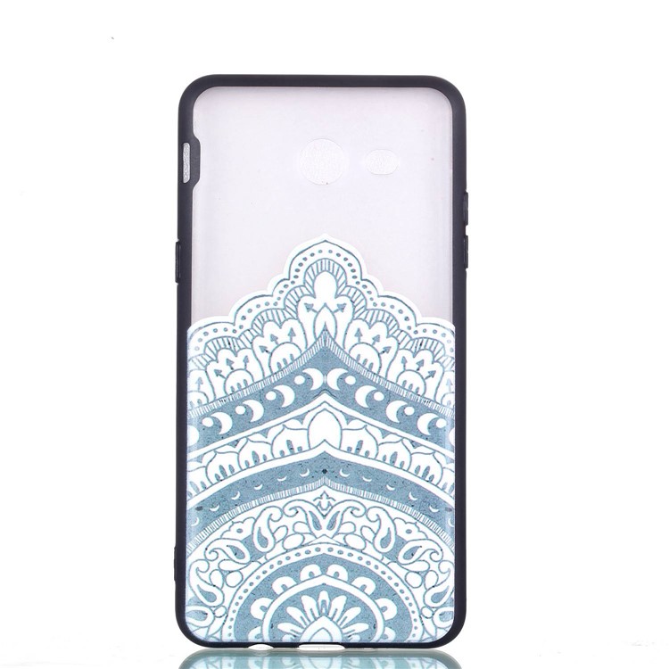 Embossment Pattern Rubberized TPU + PC Hybrid Phone Case Shell for Samsung Galaxy J3 (2016) / J3 J320 (US Version) - Stylish Pattern-6