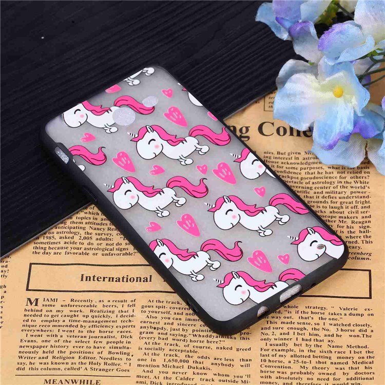 Embossment Pattern Rubberized TPU + PC Hybrid Shell for Samsung Galaxy J5 (2017) US Version/J5 Pro (2017) - Unicorns-3