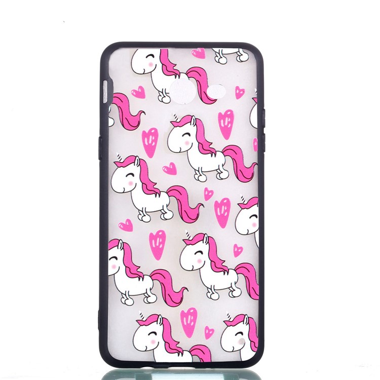 Embossment Pattern Rubberized TPU + PC Hybrid Shell for Samsung Galaxy J5 (2017) US Version/J5 Pro (2017) - Unicorns-4