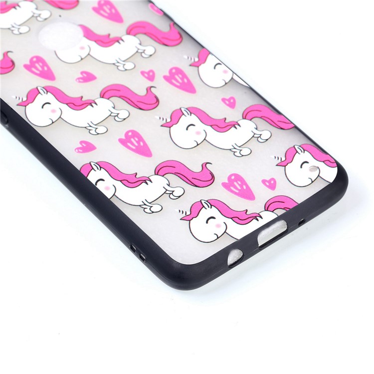 Embossment Pattern Rubberized TPU + PC Hybrid Shell for Samsung Galaxy J5 (2017) US Version/J5 Pro (2017) - Unicorns-5