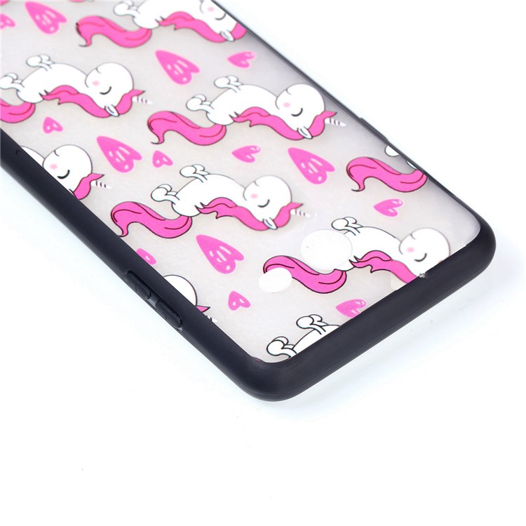 Embossment Pattern Rubberized TPU + PC Hybrid Shell for Samsung Galaxy J5 (2017) US Version/J5 Pro (2017) - Unicorns-6