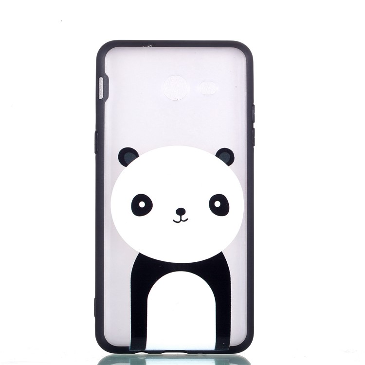 Embossment Pattern Rubberized TPU + PC Hybrid Case Shell for Samsung Galaxy J5 (2017) US Version/J5 Pro (2017) - Panda-4