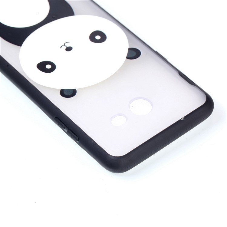 Embossment Pattern Rubberized TPU + PC Hybrid Case Shell for Samsung Galaxy J5 (2017) US Version/J5 Pro (2017) - Panda-6