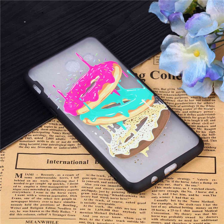 Embossment Pattern Rubberized TPU + PC Hybrid Phone Case for Samsung Galaxy J5 (2017) US Version/J5 Pro (2017) - Doughnut-3