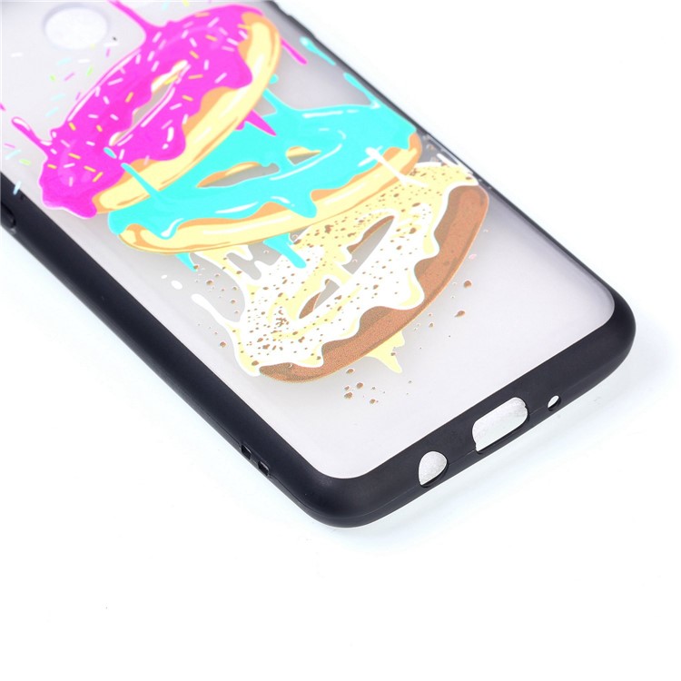 Embossment Pattern Rubberized TPU + PC Hybrid Phone Case for Samsung Galaxy J5 (2017) US Version/J5 Pro (2017) - Doughnut-5